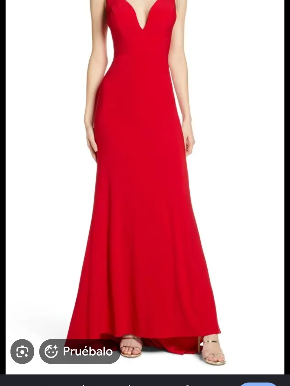 Jill Jill Stuart Elegant Red Plunge Evening Gown